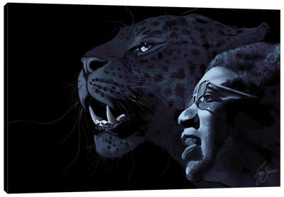 The Panther and The Messiah Canvas Art Print - Panther Art