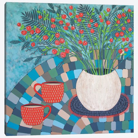 Have Tea With Me Canvas Print #LJU107} by Lisa Frances Judd Canvas Wall Art