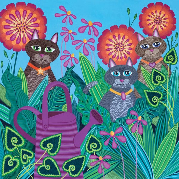 Gardening: Purple Watering Can by Lisa Frances Judd