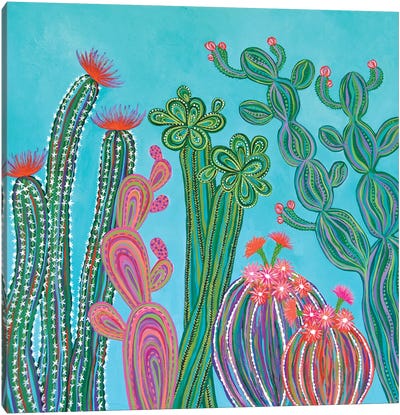 Cactus Party II Canvas Art Print - Lisa Frances Judd