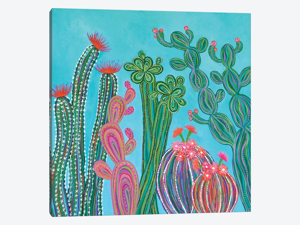 Cactus Party II by Lisa Frances Judd 1-piece Canvas Print