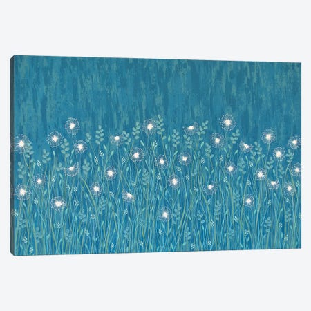 Dandelions On Blue  Canvas Print #LJU14} by Lisa Frances Judd Canvas Art Print