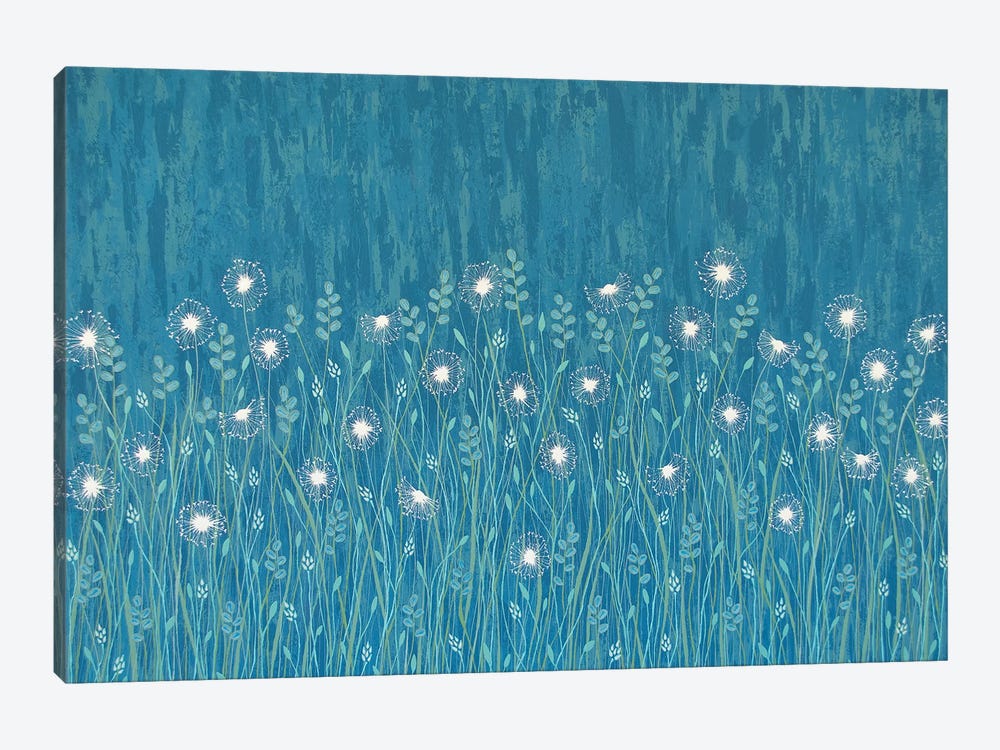 Dandelions On Blue  by Lisa Frances Judd 1-piece Art Print