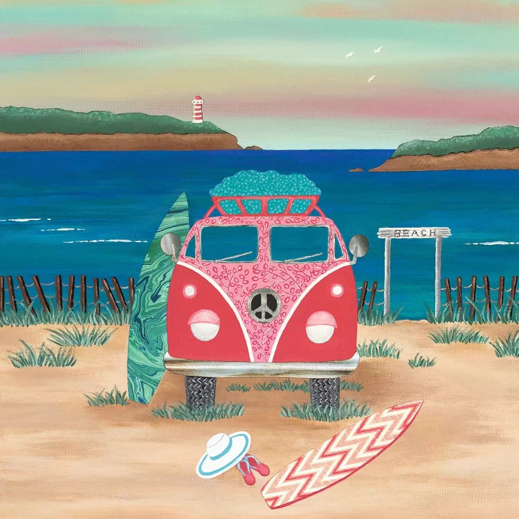 Hippy Van Road Trip  by Lisa Frances Judd wall art