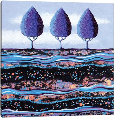 Purple Trees  Canvas Art Print - Lisa Frances Judd