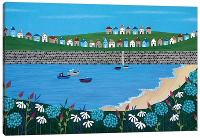 Tiny Town By The Sea  Canvas Art Print - Lisa Frances Judd