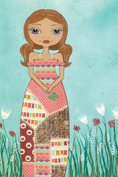 Lucky Girl by Lisa Frances Judd metal wall art