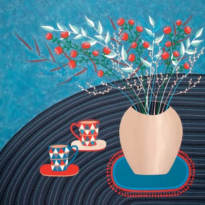 Tea For 2 by Lisa Frances Judd metal wall art