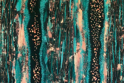 Teal Trees no. 2 Part 2 by Lisa Frances Judd metal wall art