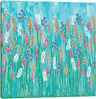 Walk In The Wildflowers no.1 Canvas Art Print - Lisa Frances Judd