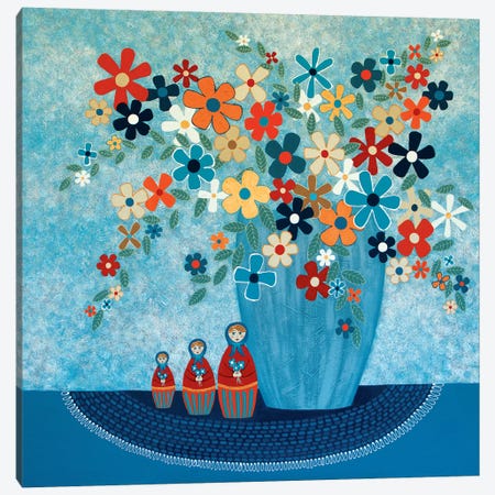 Babushka Love Floral Canvas Print #LJU63} by Lisa Frances Judd Canvas Print