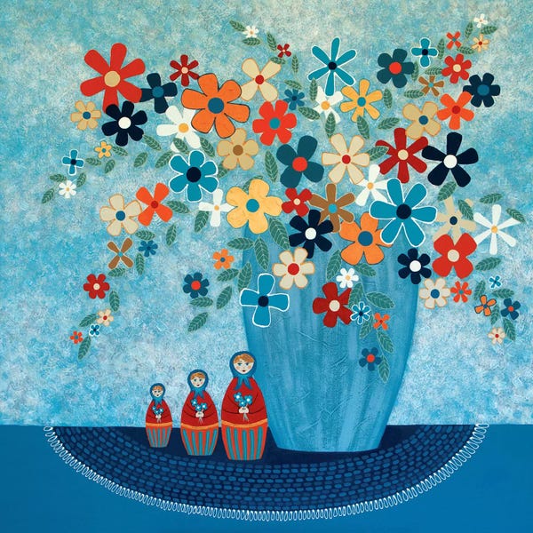 Botanical Still Life: Babushka Love Floral by Lisa Frances Judd