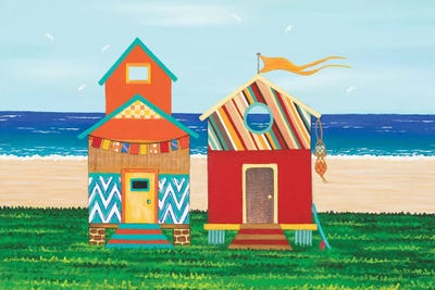 Beach Holiday I by Lisa Frances Judd metal wall art