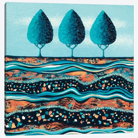 Aqua-Light Trees Canvas Print #LJU82} by Lisa Frances Judd Canvas Print