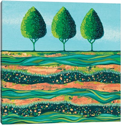 Lime-Light Trees Canvas Art Print - Lisa Frances Judd