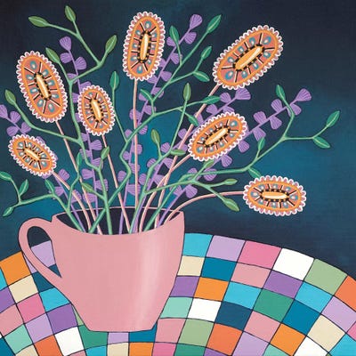 Cup Of Joy by Lisa Frances Judd metal wall art