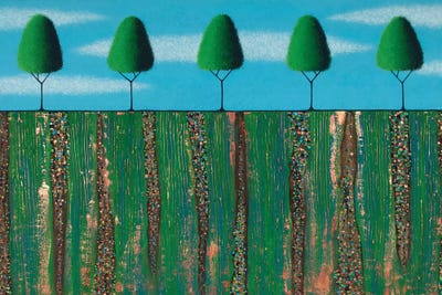 Trees Of Spring by Lisa Frances Judd metal wall art