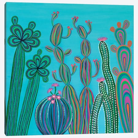 Cactus Party No.3 Canvas Print #LJU94} by Lisa Frances Judd Art Print