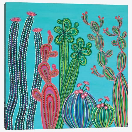 Cactus Party No.4 Canvas Print #LJU95} by Lisa Frances Judd Art Print