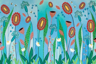 Blooming Abundance by Lisa Frances Judd metal wall art