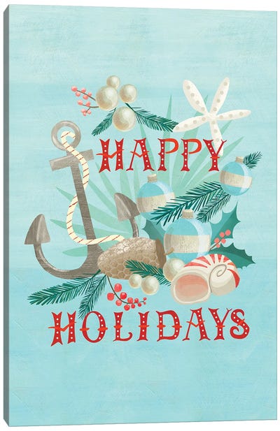 Happy Holidays Canvas Art Print - Anchor Art
