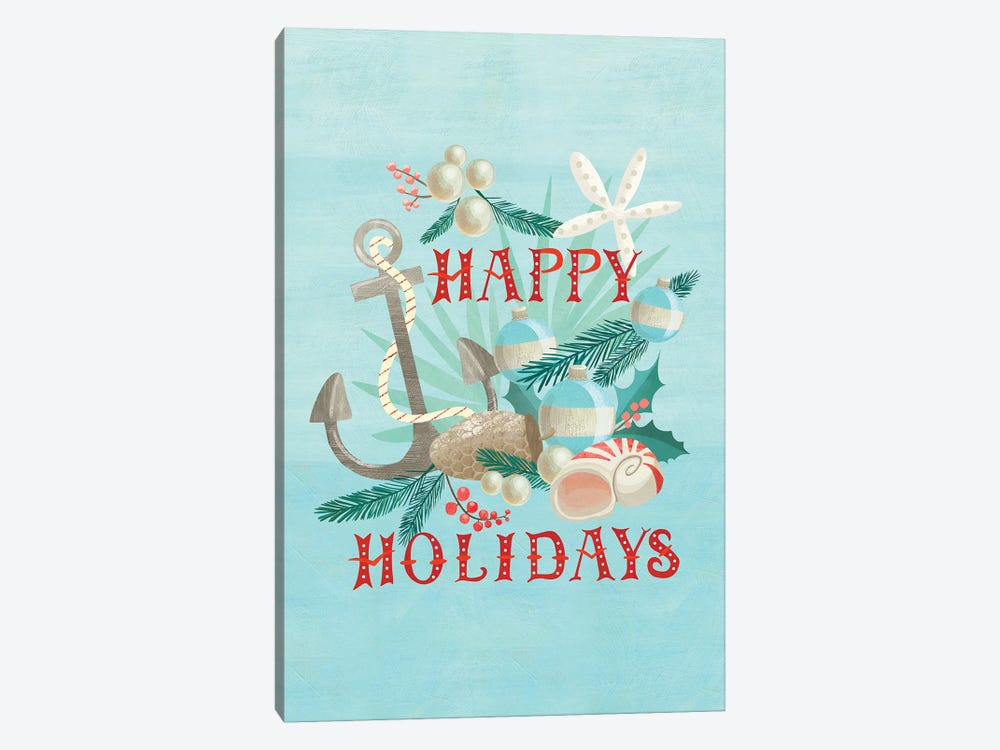 Happy Holidays by Laura Jane Watson 1-piece Canvas Artwork