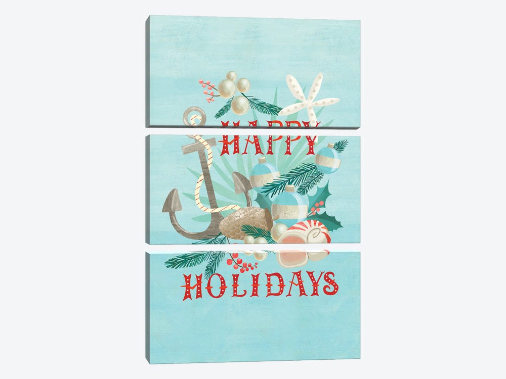 Happy Holidays by Laura Jane Watson 3-piece Canvas Art