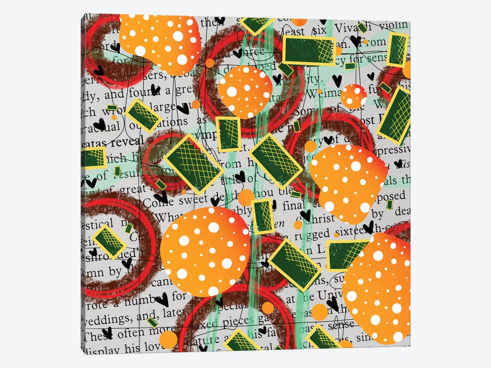 Spilled Creamsicle by Lanie K. Art 1-piece Canvas Art Print