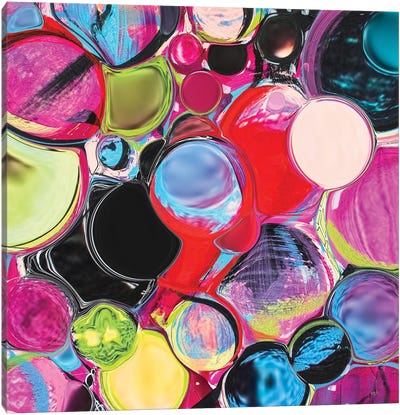 Melting Glass Spheres Canvas Art Print - Artwork Similar to Wassily Kandinsky