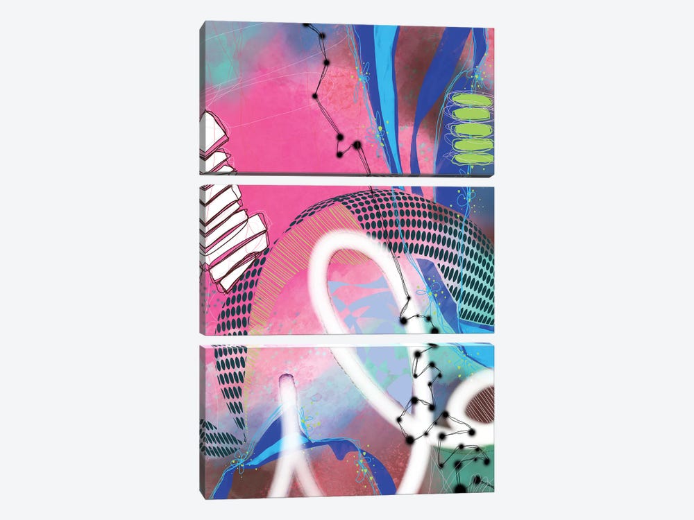 Back To The Nineties by Lanie K. Art 3-piece Canvas Wall Art