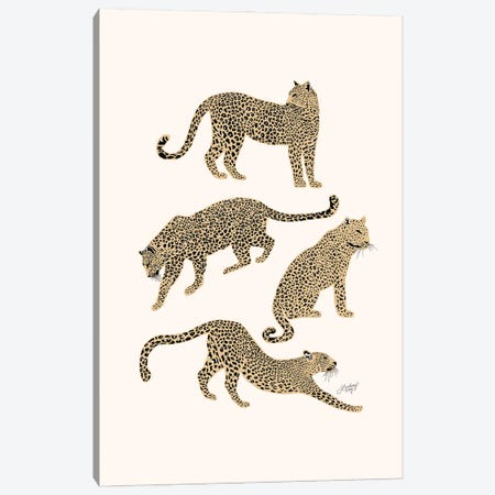 Leopards (Tan Palette) Canvas Print #LKC146} by LindseyKayCo Canvas Art Print