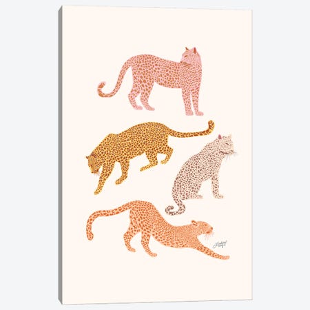 Leopards (Warm Palette) Canvas Print #LKC147} by LindseyKayCo Canvas Print