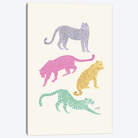 Leopards (Colorful Palette) Canvas Print #LKC151} by LindseyKayCo Canvas Art Print