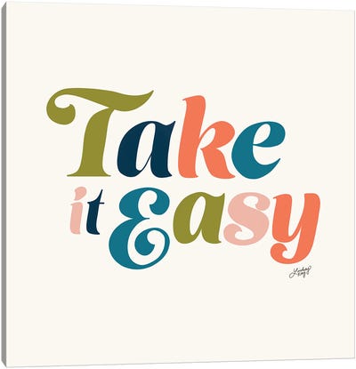 Take It Easy (Multi Color Palette) Canvas Art Print - LindseyKayCo