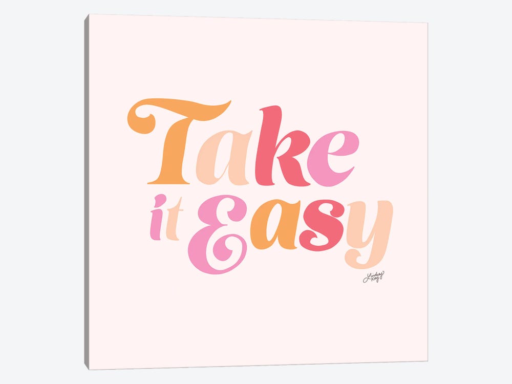 Take It Easy (Pink Palette) by LindseyKayCo 1-piece Canvas Art