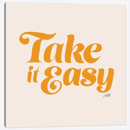 Take It Easy (Yellow Palette) Canvas Print #LKC156} by LindseyKayCo Canvas Art