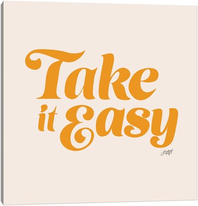 Take It Easy (Yellow Palette) Canvas Art Print - LindseyKayCo