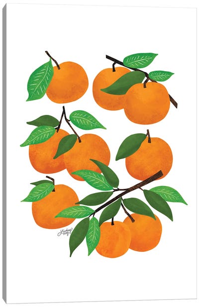 Oranges Canvas Art Print - LindseyKayCo