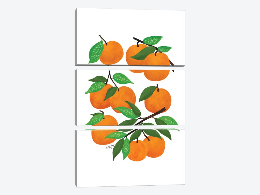 Oranges by LindseyKayCo 3-piece Canvas Art Print