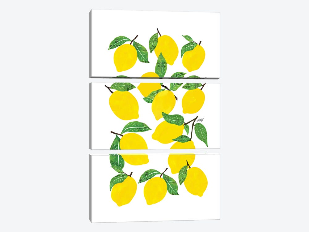 Lemons by LindseyKayCo 3-piece Canvas Print