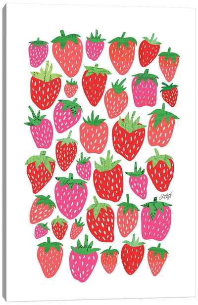 Strawberries Canvas Art Print - LindseyKayCo