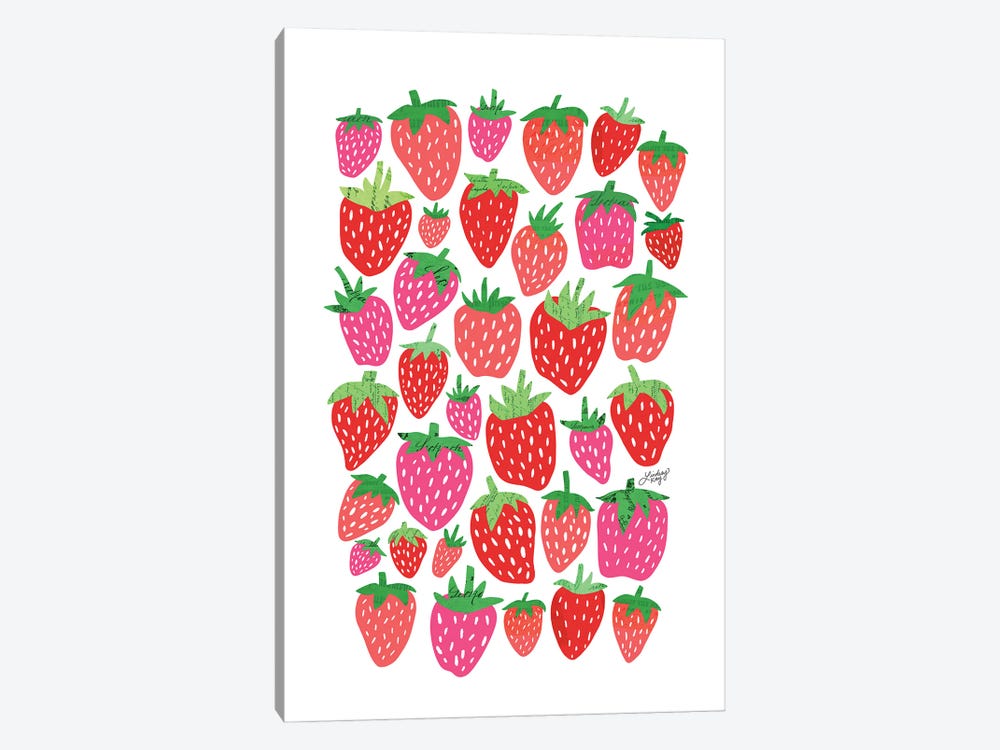 Strawberries by LindseyKayCo 1-piece Canvas Art