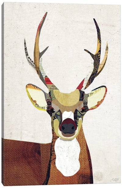 Deer Collage Canvas Art Print - LindseyKayCo