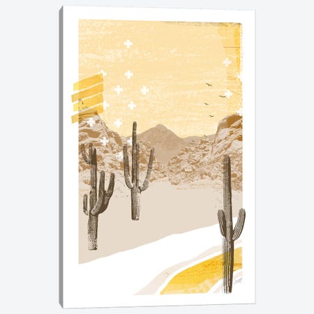 Desert Mountain Yellow Collage Canvas Print #LKC19} by LindseyKayCo Art Print