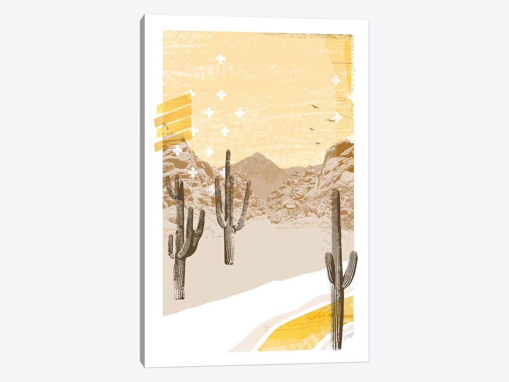 Desert Mountain Yellow Collage by LindseyKayCo 1-piece Canvas Print