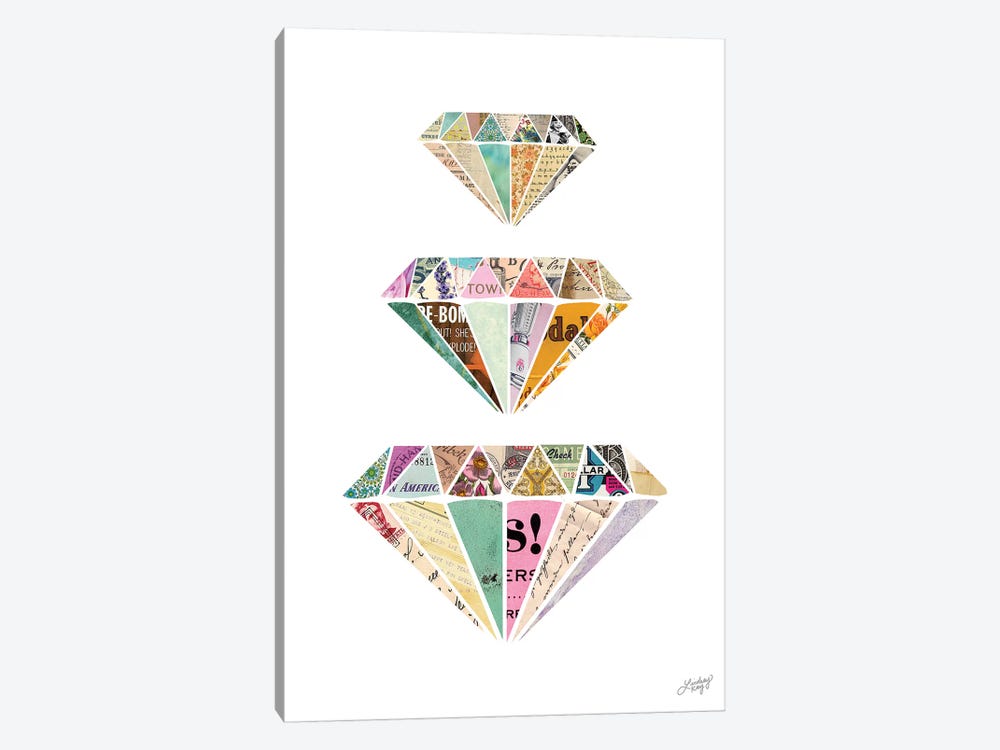Diamonds Are A Girls Best Friend by LindseyKayCo 1-piece Canvas Print