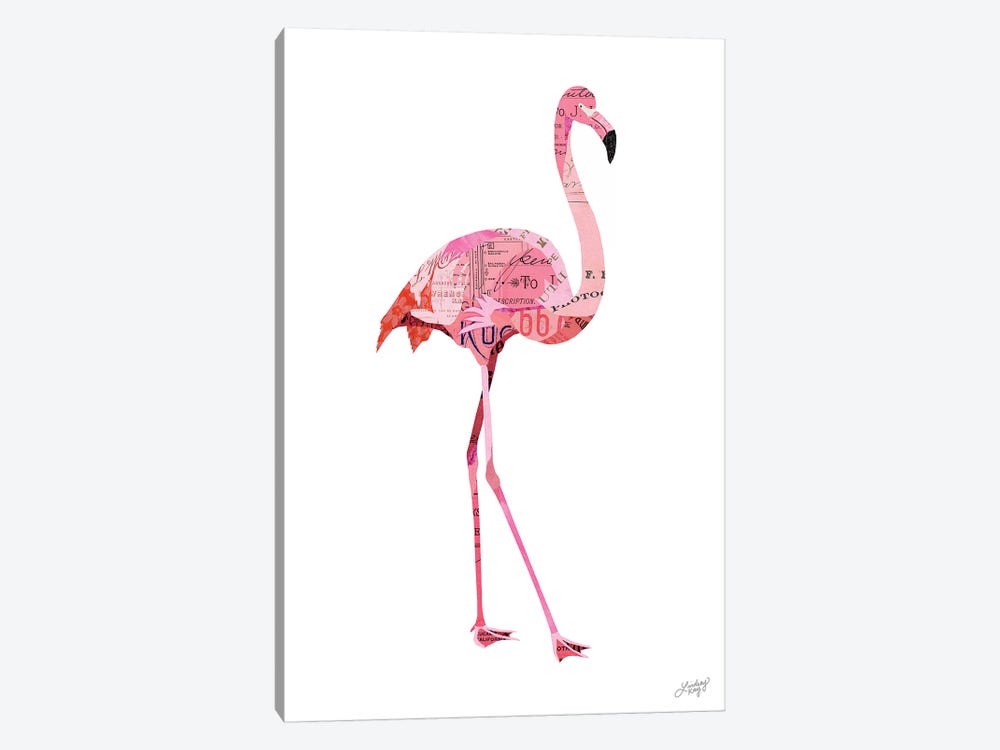Flamingo Collage by LindseyKayCo 1-piece Art Print