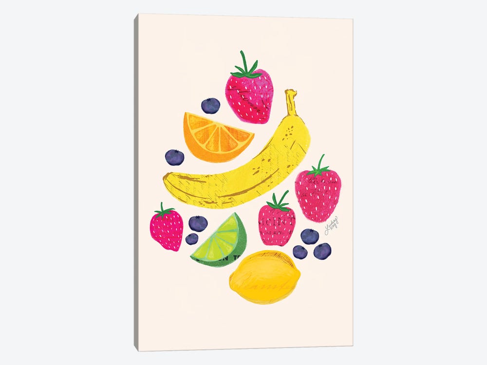 Fruit Collage by LindseyKayCo 1-piece Canvas Wall Art