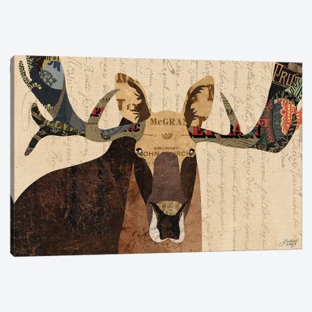 Moose Collage Canvas Print #LKC46} by LindseyKayCo Canvas Print