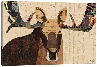 Moose Collage Canvas Art Print